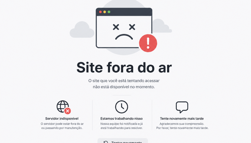 Site da Prefeitura segue fora do ar desde 1º de maio e permanece em manutenção