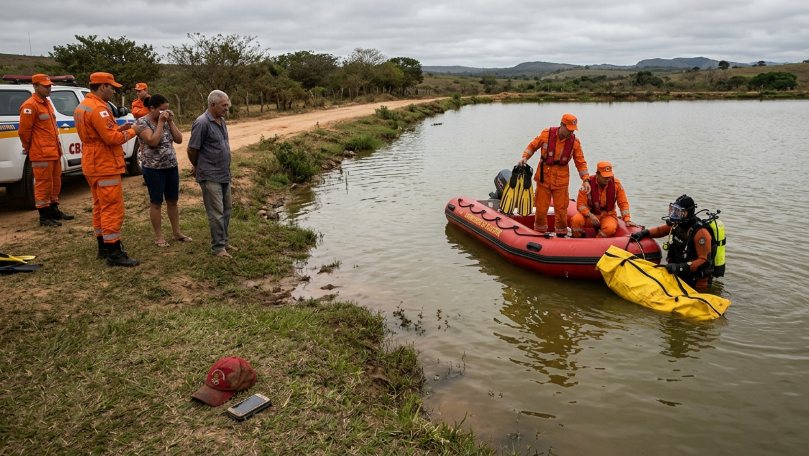 Jovem de 22 anos é encontrado morto após desaparecimento em lagoa na zona rural