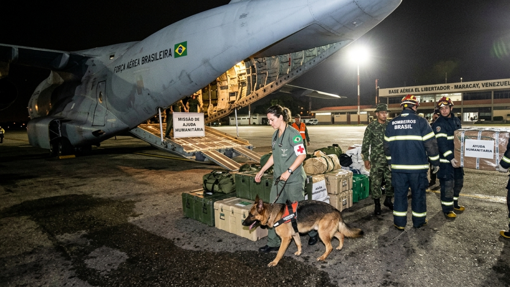 Avião da FAB com ajuda humanitária para vítimas de terremoto chega à Venezuela