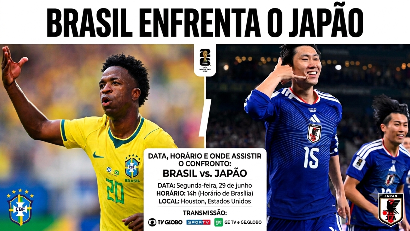 Brasil enfrenta o Japão na segunda fase da Copa do Mundo; veja data, horário e onde assistir
