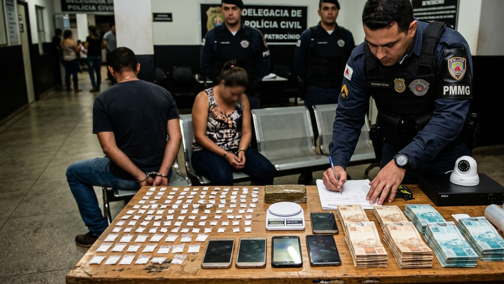 Polícia Militar prende casal por suspeita de tráfico de drogas no bairro Morada do Sol