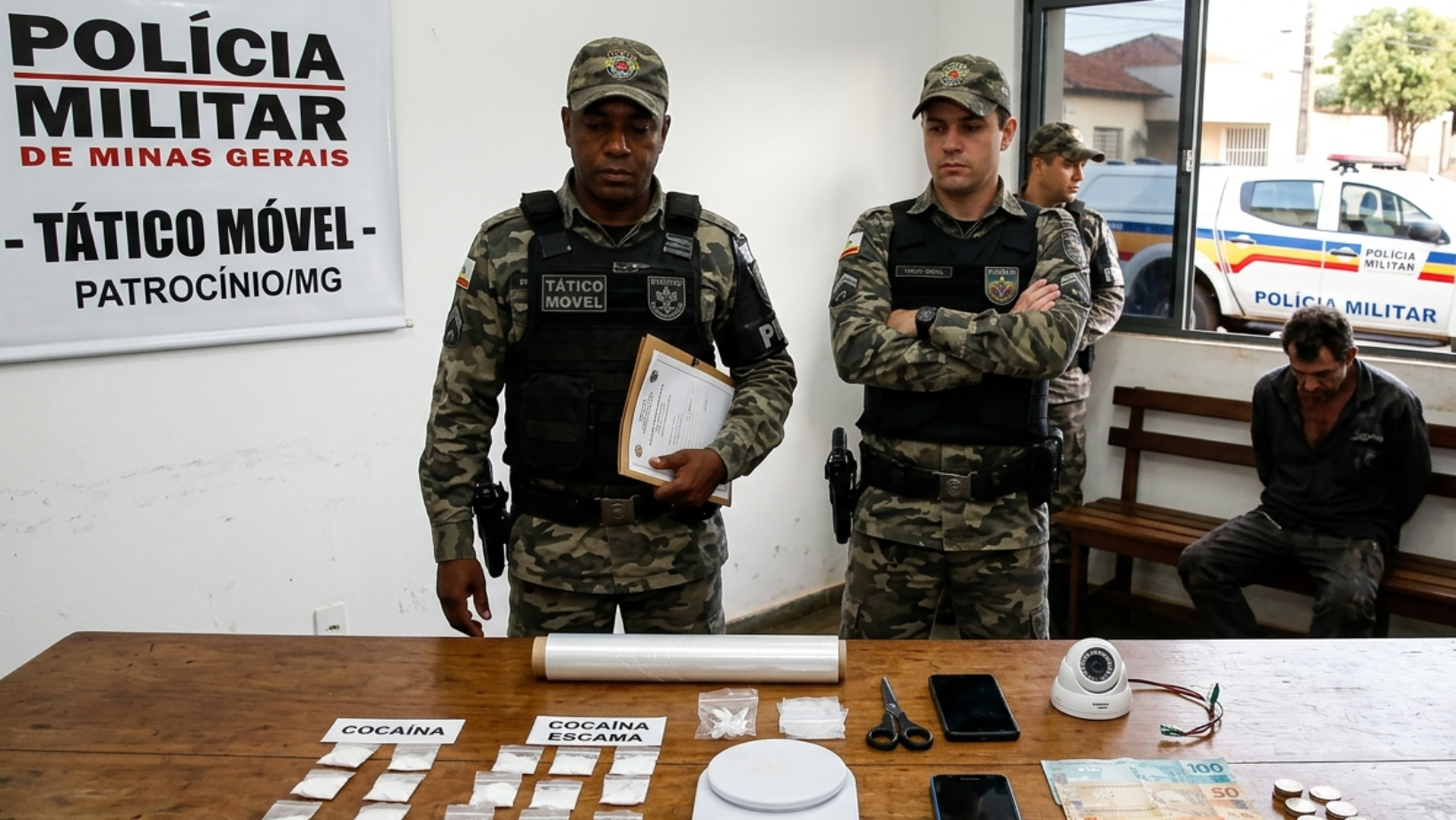 Operação do Tático Móvel termina com prisão por tráfico e apreensão de cocaína em Patrocínio