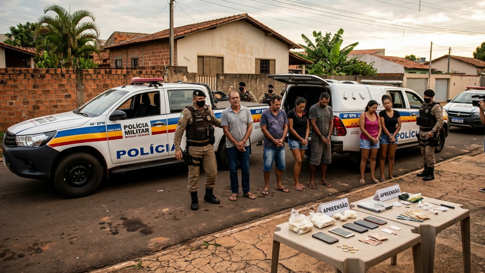 Sete pessoas são presas durante operação contra o tráfico de drogas em Patrocínio
