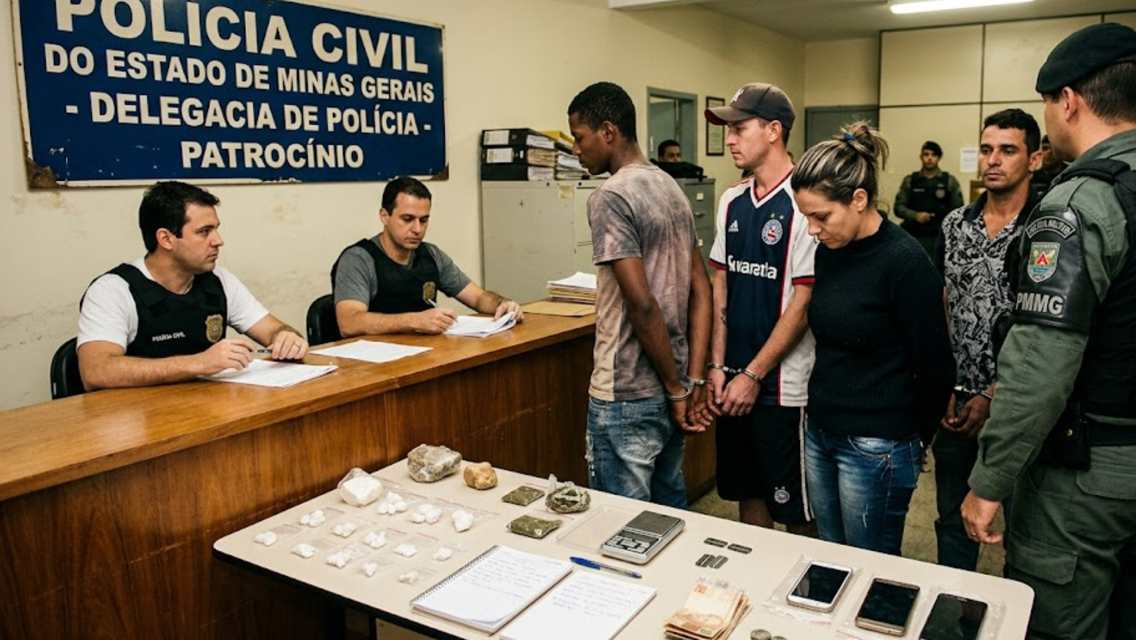 Quatro pessoas são detidas por suspeita de tráfico de drogas em Patrocínio