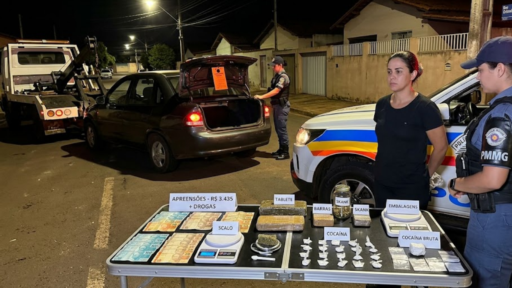 Mulher é presa com drogas e mais de R$ 3 mil durante abordagem em Patrocínio