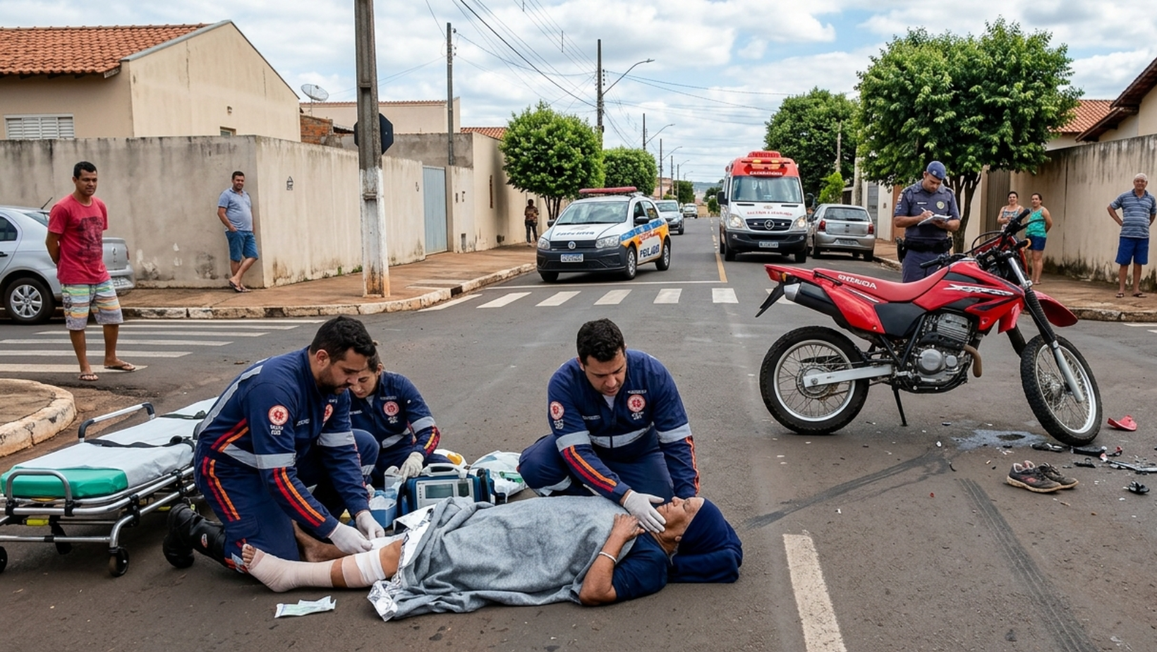 Motociclista atropela idosa e foge sem prestar socorro em Patrocínio