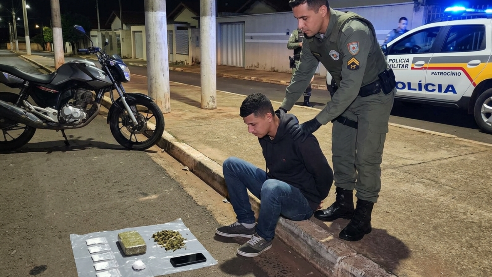 Jovem de 24 anos é detido com cocaína e maconha em Patrocínio