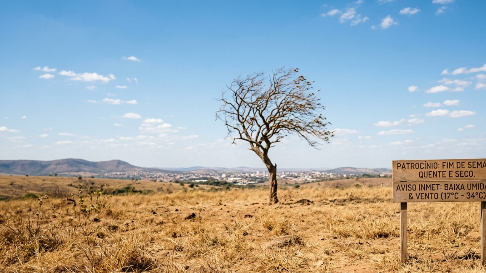 Calor ganha força em Patrocínio e cidade terá fim de semana sem chuva