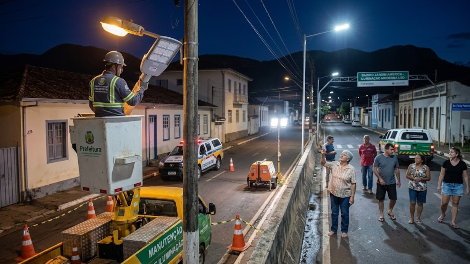 Patrocínio moderniza iluminação pública com novas luminárias de LED