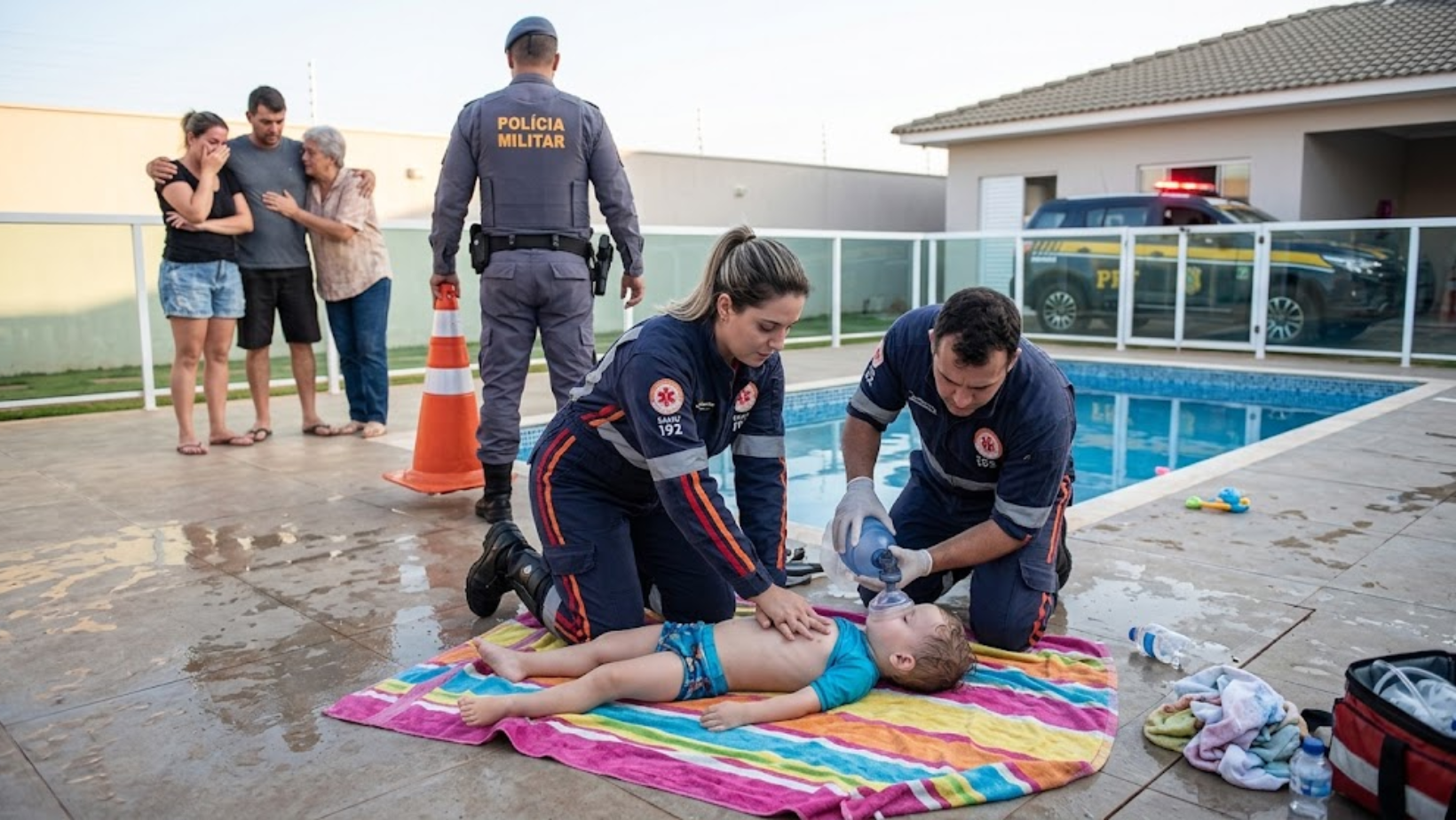 Criança é reanimada após afogamento em piscina em Patrocínio