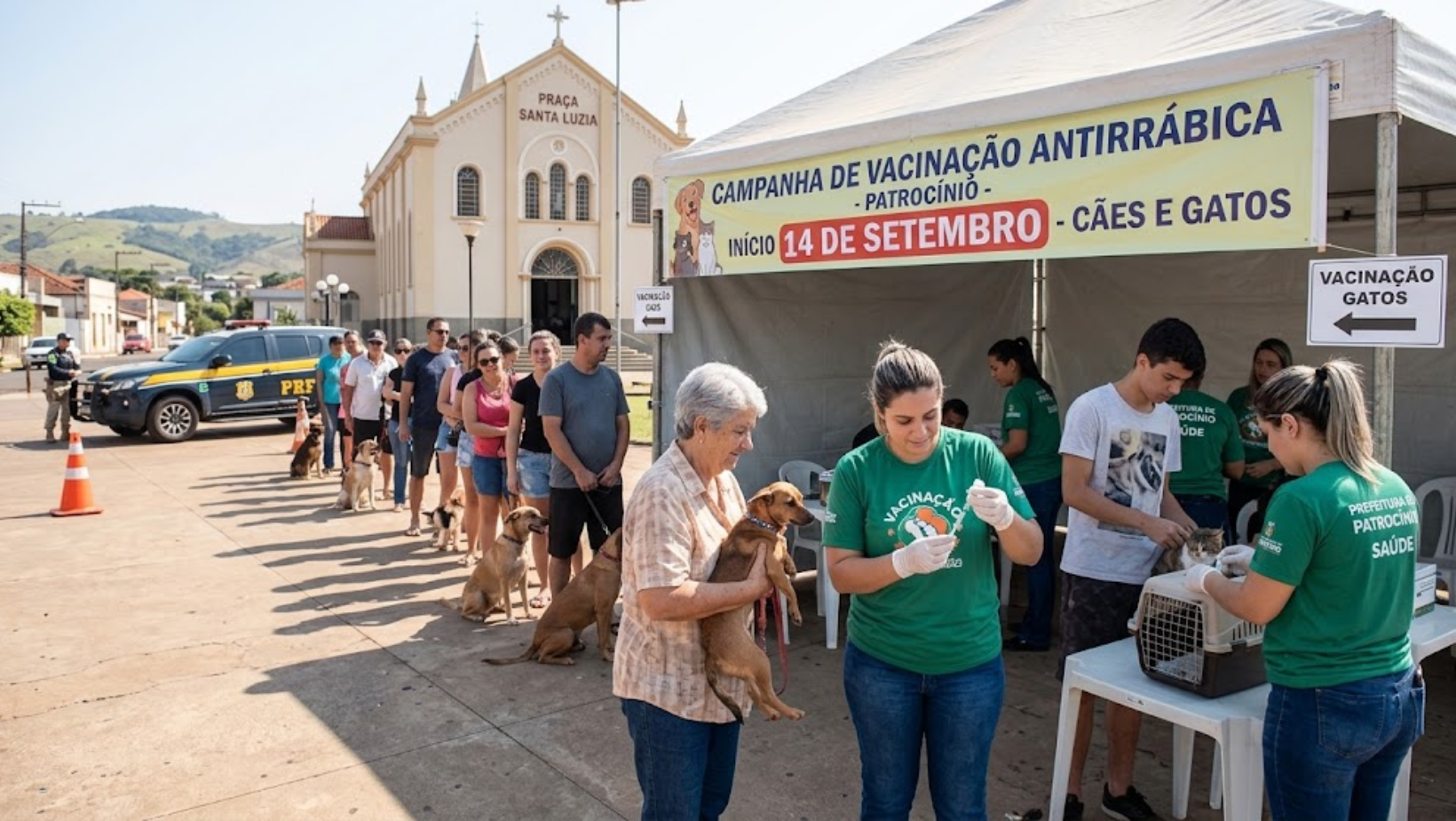 Patrocínio inicia vacinação antirrábica na área urbana em 14 de setembro
