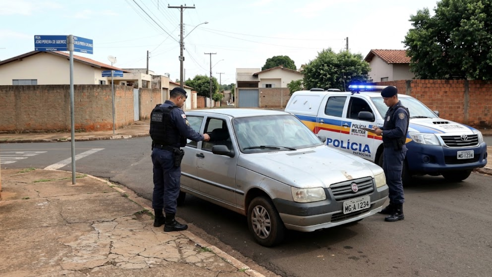 Carro furtado é recuperado pela Polícia Militar em Patrocínio