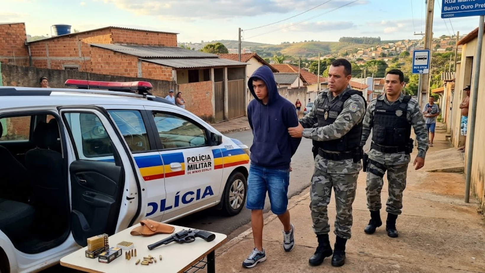 Adolescente é apreendido durante abordagem policial no bairro Ouro Preto