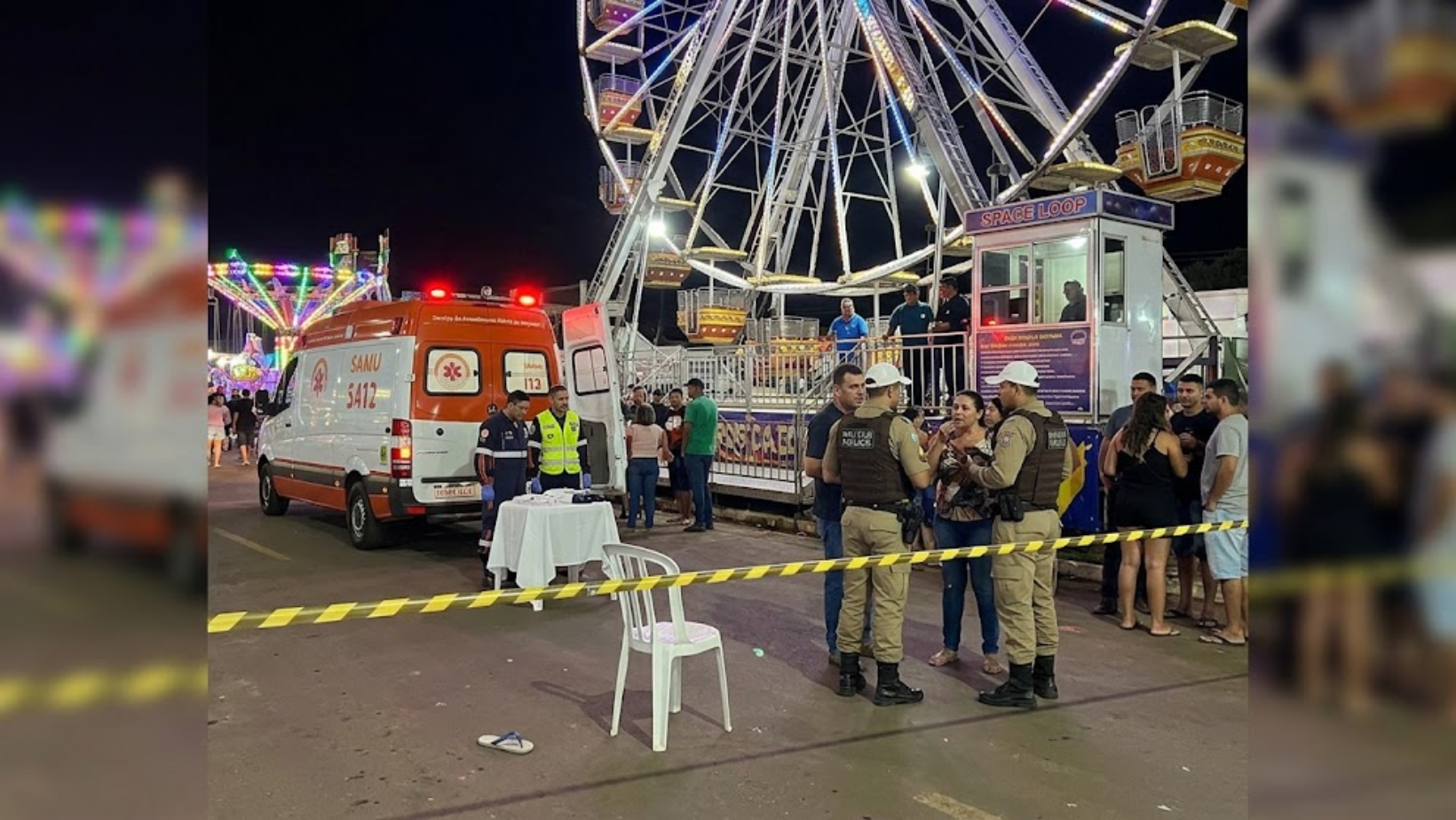 Menino de 11 anos morre após acidente em parque de diversões em Muriaé