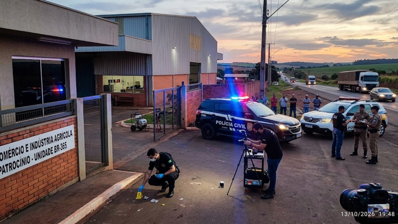 Jovem fica ferido após agressão durante discussão em empresa na BR-365