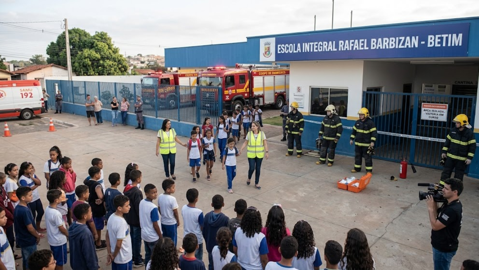 Vazamento de gás provoca princípio de incêndio em escola de Betim